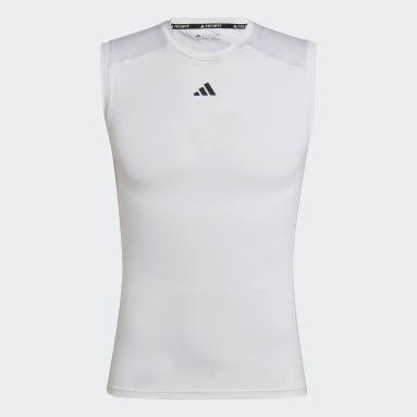 Adidas Men's Techfit Padded Compression Tank top BASKETBALL XXL 3760A WHITE
