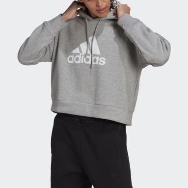 Polera con Capucha Future Icons Badge of Sport Plomo Mujer Sportswear