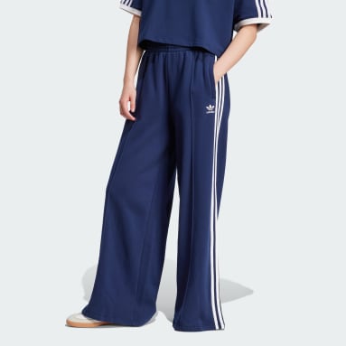 Pants Pierna Ancha 3 Franjas Holgados Felpa Francesa