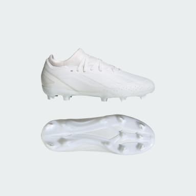 Botas de Futebol X Crazyfast.3 – Piso firme Branco Criança Futebol