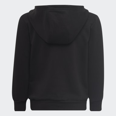 Felpa con cappuccio Essentials 3-Stripes Zip Nero Bambini Sportswear