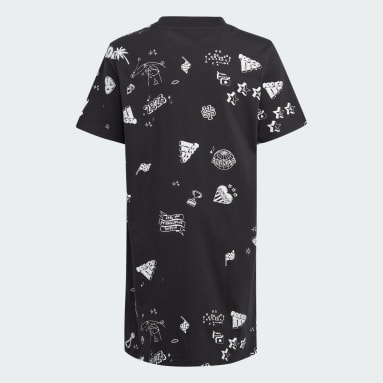 Brand Love Allover Print Dress Kids Negro Niña Sportswear