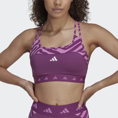 Women Gym & Training Purple Hyperglam Techfit Medium-Support Zebra Bra