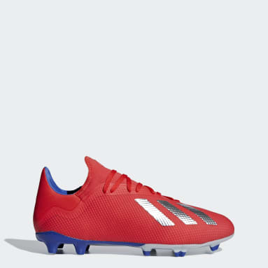 calzado de fútbol X 18.3 Terreno Firme Rojo Hombre Fútbol