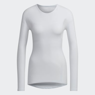 Women TERREX White Terrex Drynamo™ Long Sleeve Baselayer T-Shirt