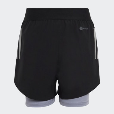 Girls Sportswear Black Two-In-One AEROREADY Woven Shorts