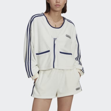 Ženy Originals biela Kardigán Crop Towel Terry