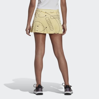 Women Tennis Yellow Club Tennis Graphic Skirt
