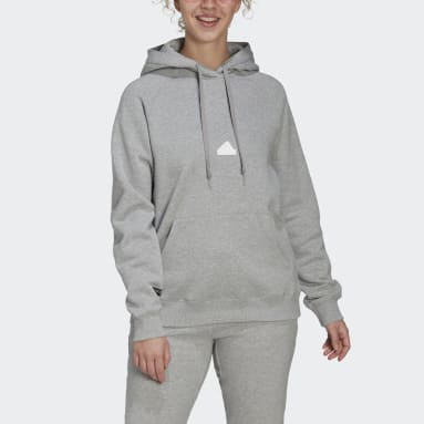 Oversized Hooded Genser Grå