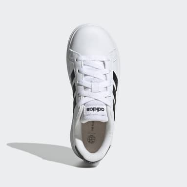 Kids Sportswear White Grand Court Lifestyle Tennis Lace-Up Shoes
