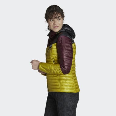 Dames TERREX groen Techrock Year-Round Donsjack met Capuchon