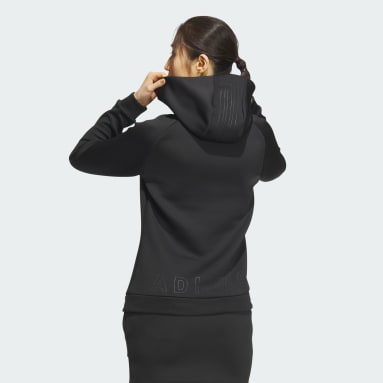 Women Golf Black 3D 디보스드 긴팔 스페이서 니트 후디