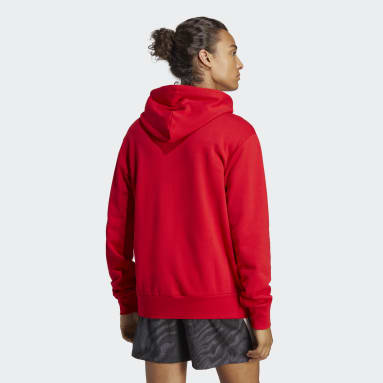 Sudadera con capucha Essentials French Terry Big Logo Rojo Hombre Sportswear