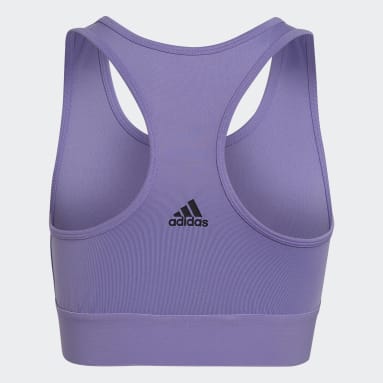Girls Sportswear Purple adidas Sports Single Jersey Fitted Bra Top