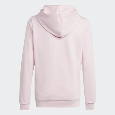 Youth 8-16 Years Sportswear Pink Essentials Two-Colored Big Logo Cotton Hoodie