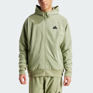 adidas sportswear hooded tracksuit in dark green