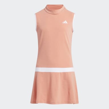 Girls Golf Red Long Sleeve Versatile Dress Kids