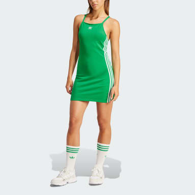 Women Originals Green 3-Stripes Mini Dress
