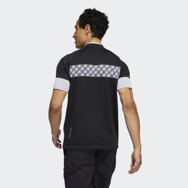 Herr Golf Svart Adicross Checkered Polo