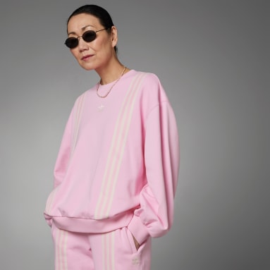 Sweatshirt 3-Stripes Adicolor 70s Rosa Mulher Originals