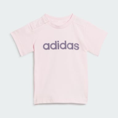 Conjunto de Camiseta y Shorts Essentials Lineage Algodón Orgánico Rosa Niño Sportswear