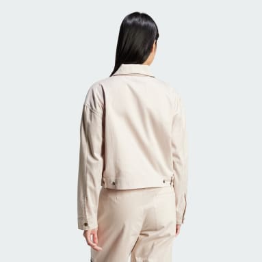 Campera Cropped con Cierre y Estampado Integral