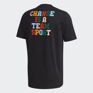 Camiseta Change Is a Team Sport Negro Hombre Originals