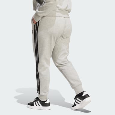 Essentials 3-Stripes Fleece Slim Bukse (store størrelser)