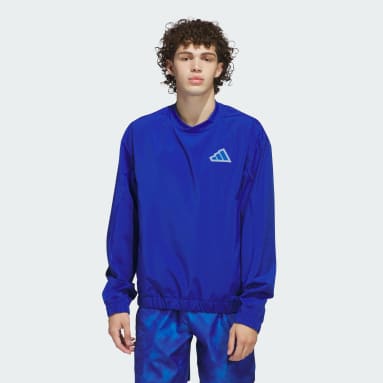 Woven Pullover Crew Sweatshirt