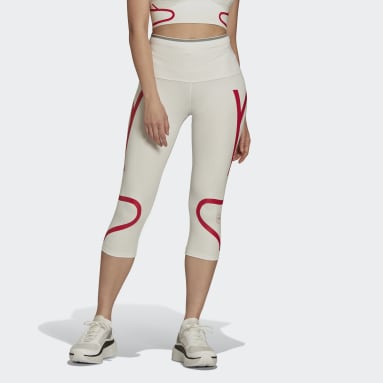 Women Running White adidas by Stella McCartney TruePace HEAT.RDY 3/4 Running Tights
