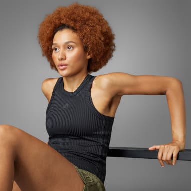Débardeur bords-côtes 3 bandes ton sur ton All Gym Seasonal