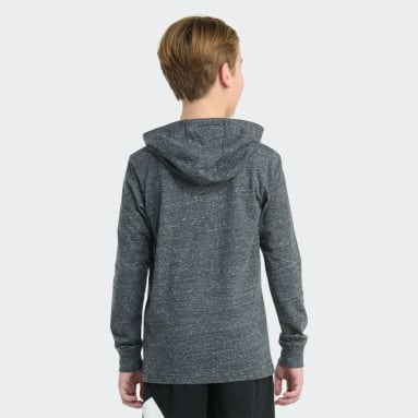 Long Sleeve Hooded Snow Heather Tee
