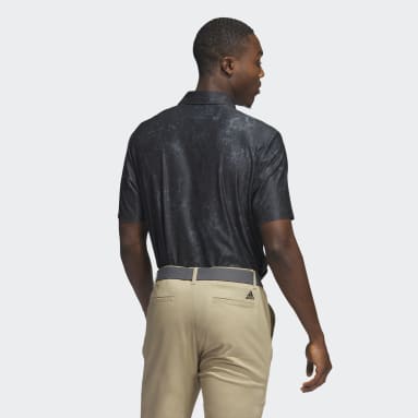 Men Golf Black Ultimate365 Print Polo Shirt