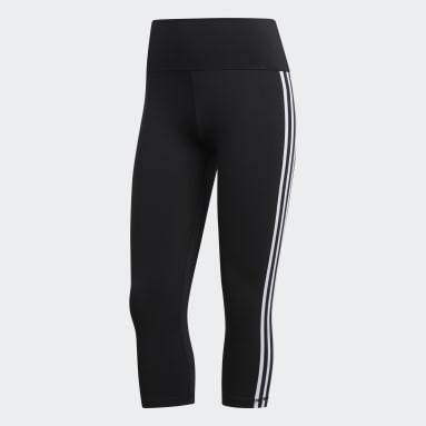 Women Training Black Believe This 2.0 3-Stripes 3/4 Tights