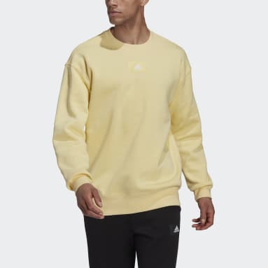 Sweat-shirt en molleton de coton avec emmanchures tombantes Essentials FeelVivid Jaune Hommes Sportswear
