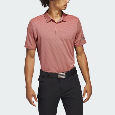 Men's Golf Orange Ottoman Stripe Polo Shirt
