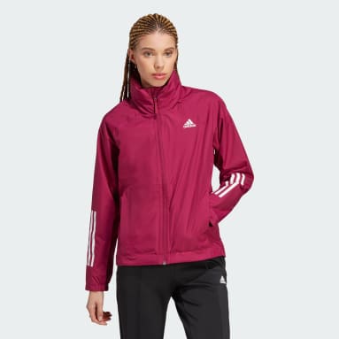 Adidas maroon jacket women's on sale