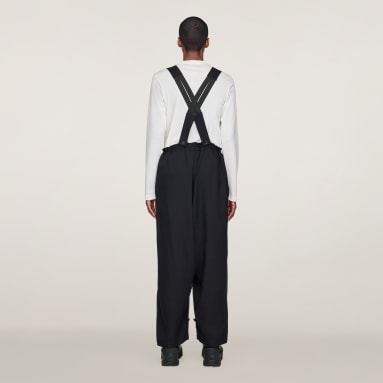 Y-3 RAYON TWILL SUSPENDER PANTS