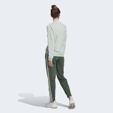Agasalho Essentials 3-Stripes Verde Mulher Sportswear