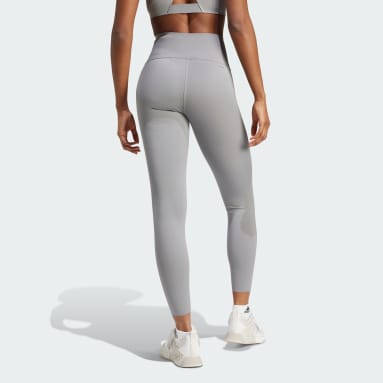 Adidas Sportswear - Legging Femme A Bandes GL0760 Gris Anthracite Chiné  Rose 