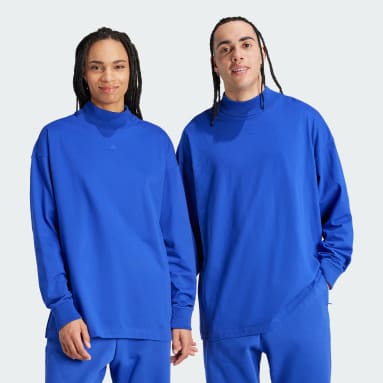 T-shirt de basketball à manches longues (Non genré) Bleu Basketball