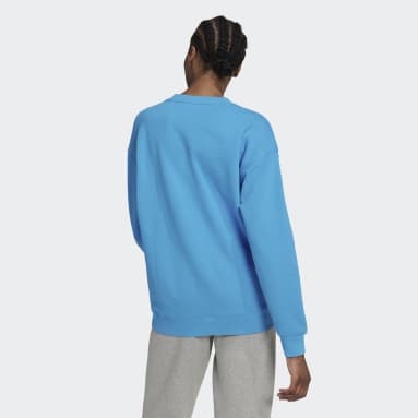 Women Originals Blue Trefoil Crew Sweatshirt