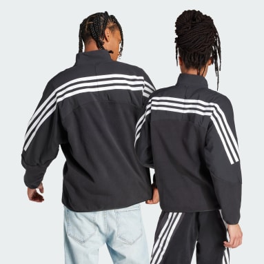Sudadera Future Icons 1/4-Zip 3 bandas Negro Sportswear