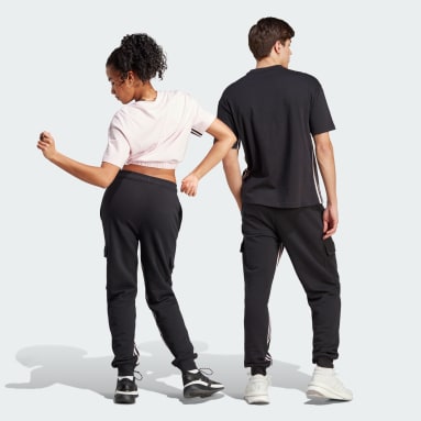 Women's Sportswear Black Dance 3-Stripes High-Waisted Tapered Cargo Pants