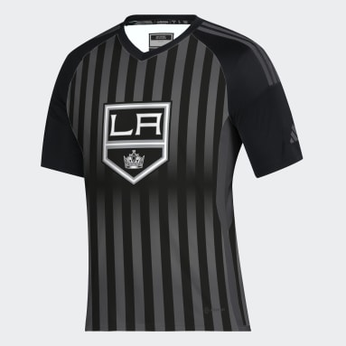 Men's adidas Black Los Angeles Kings Platinum Long Sleeve Jersey T-Shirt