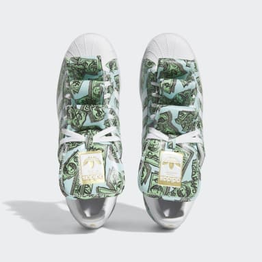 Jeremy Scott Money Print Superstar Sko Hvit