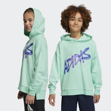 Kids Sportswear Green Dance Graphic Hoodie
