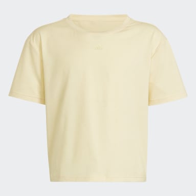 Girls Sportswear Yellow AEROREADY Yoga Loose T-Shirt