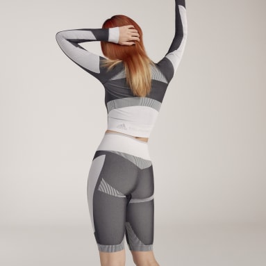 Frauen adidas by Stella McCartney adidas by Stella McCartney TrueStrength Seamless kurze Leggings Schwarz