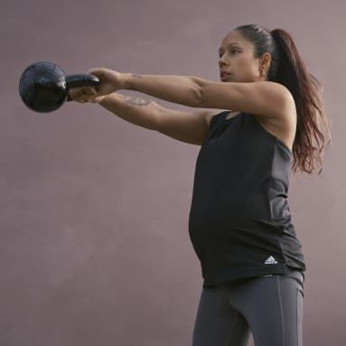 Women Running Black AEROREADY Designed 2 Move Sport Tank Top (Maternity)